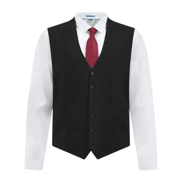 Duke Mens D555 Ted 4 Way Stretch Kingsize Waistcoat - Black - 