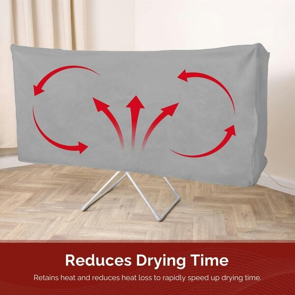 Rediffusion Winged Heated Clothes Airer with Cover