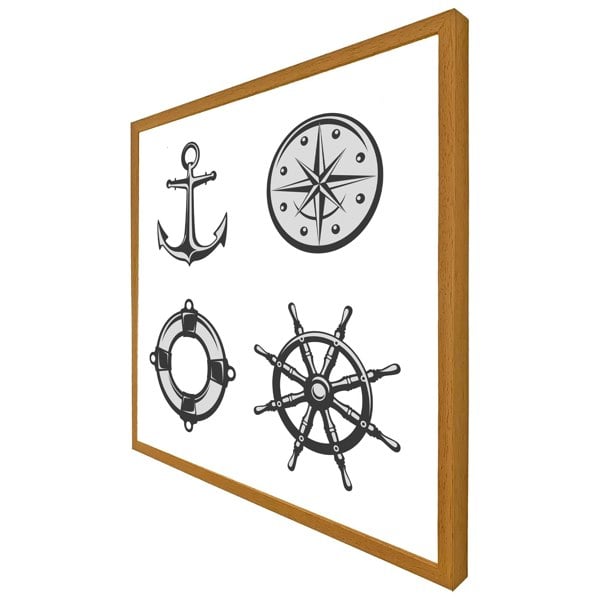 Benjamin Tate Design Nautical icons (picture Frame)