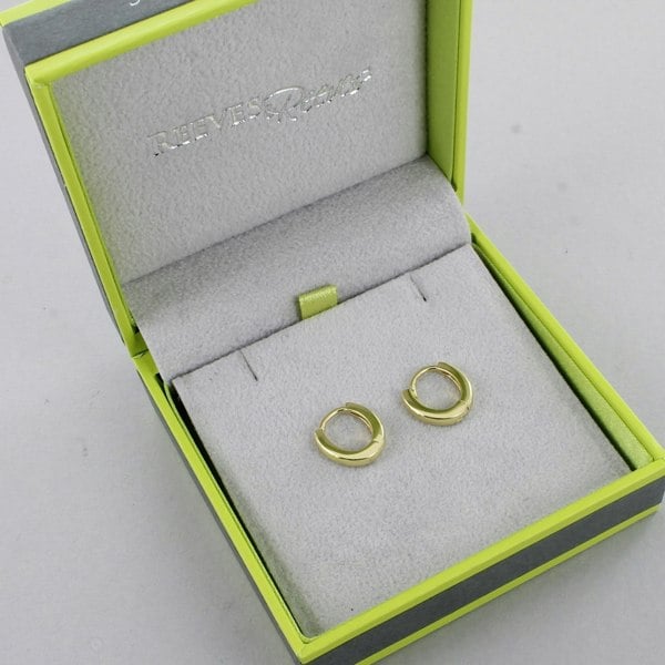 Oval Hoop Earrings in Sterling Silver - Reeves & Reeves