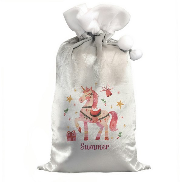 Personalised Memento Company Personalised Unicorn Christmas Sack
