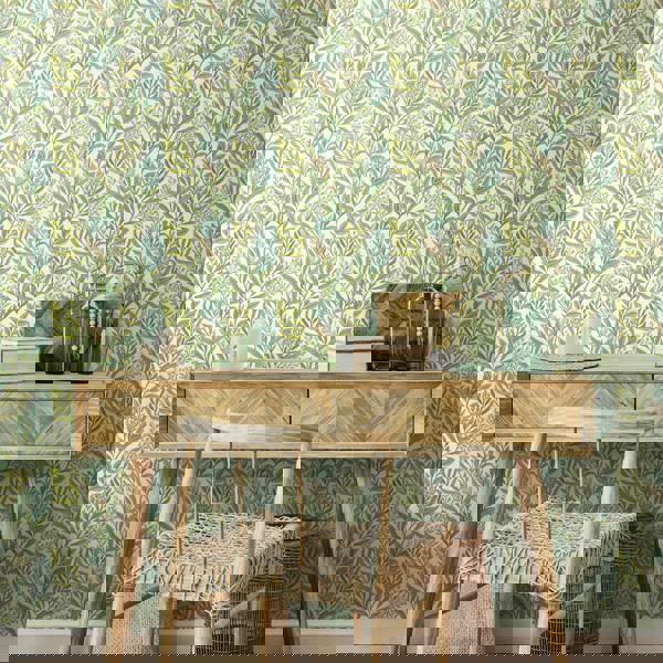 Hoopla Walls Verdant Leaves - Sage & Willow 10m Wallpaper