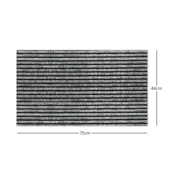 Nicoman Striped Needlefelt Doormat - Grey