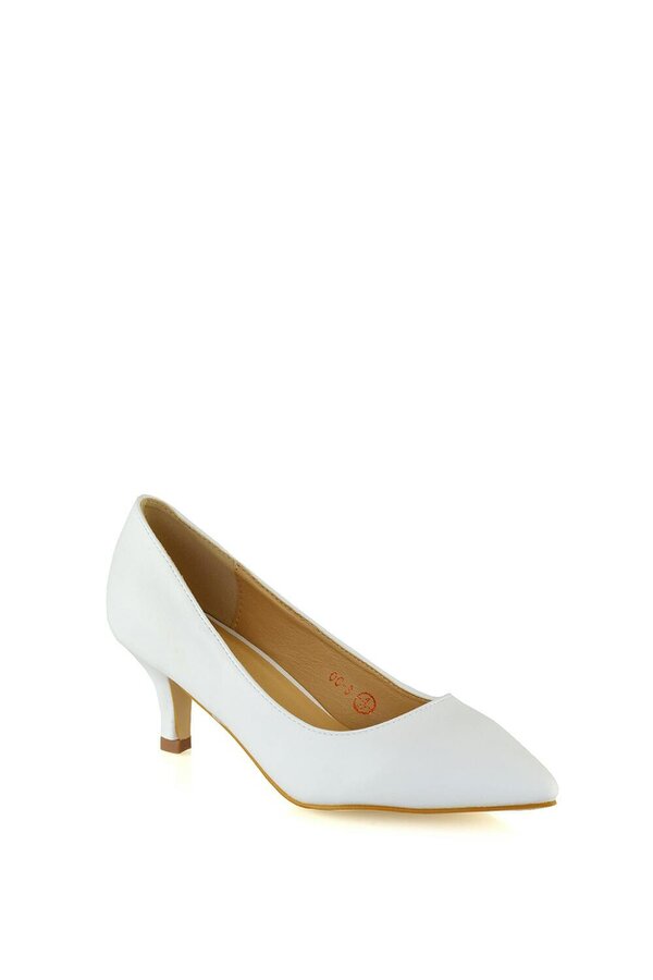 XY LONDON Pointed Toe Low Stiletto Kitten High Heel Court Shoes