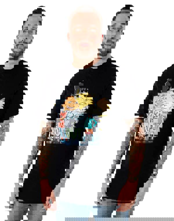 Hey Arnold Unisex Black Bro It Out Short Sleeved T-Shirt