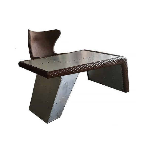 Timothy Oulton Aviator Aviation Desk, Office Desk, Aluminium-Weilai Concept-Weilai Concept