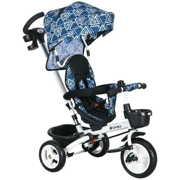 HOMCOM 6 in 1 Trike for Toddler 1-5 Years with Parent Handle