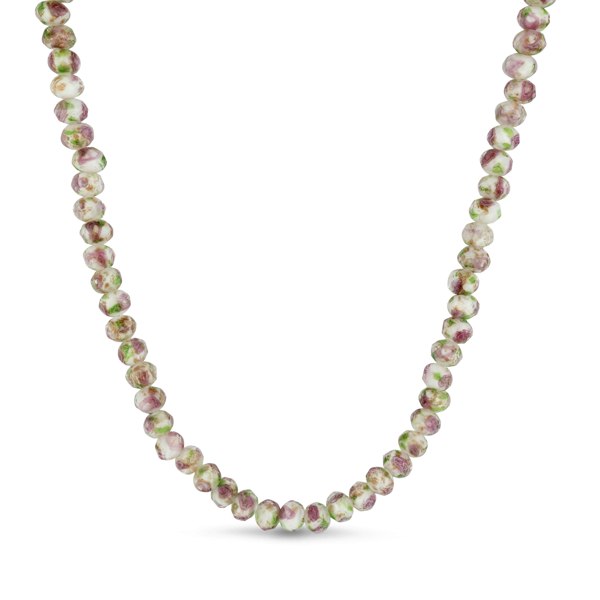 Gold Trip Summer Rose Glass Beaded Necklace