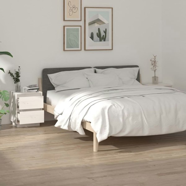 Berkfield Bedside Cabinets 2 pcs White 40x35x50 cm Solid Wood Pine