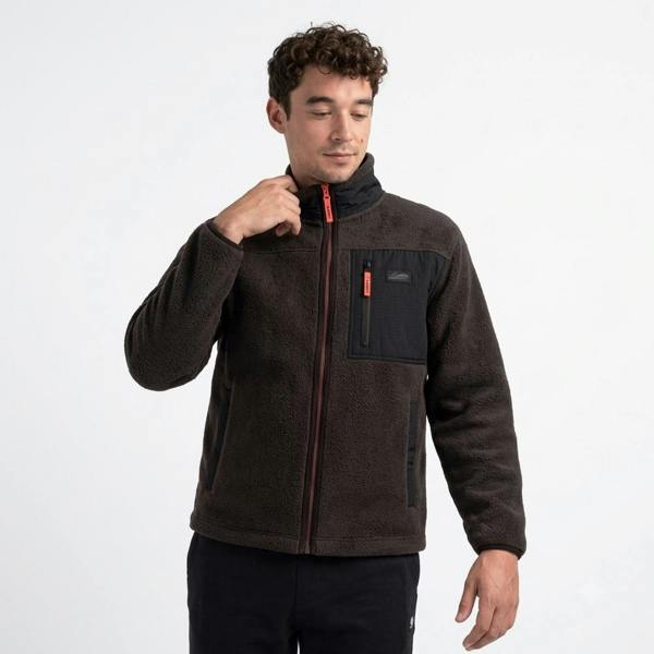 Trespass Mens Brookes AT400 Fleece Top - Charcoal - 