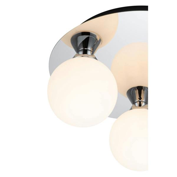 COSYLYTE Bowen Bathroom 3 Light Opal Glass Ceiling Light