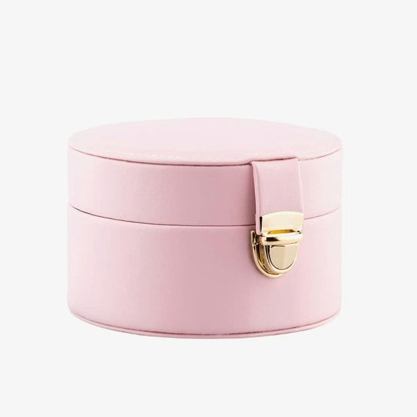 T. H. Baker Sophia Pink Round Jewellery Box SP3341S