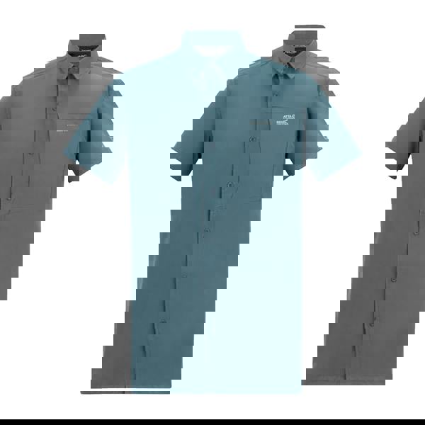 Regatta Mens Insect Repellent Short-Sleeved Travel Shirt - China Blue