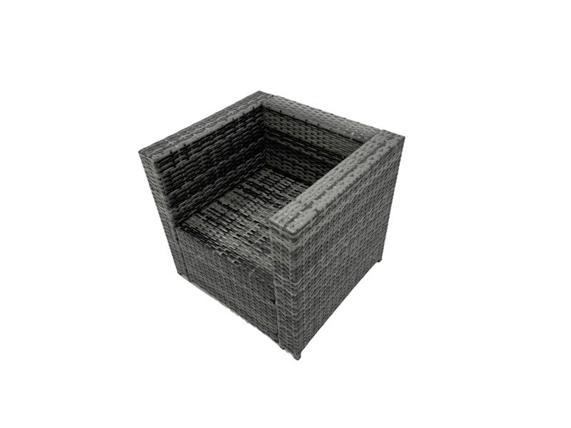 Fimous Rattan Garden Furniture Chairs Oblong Coffee Table Set