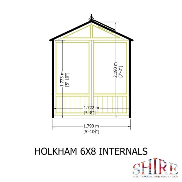 Shire Holkham 6x8 Greenhouse - Best Shed