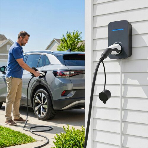 HOMCOM Type 2 EV Charging Cable, 22kW, 32A, Mode 3, 3-Phase, 10m