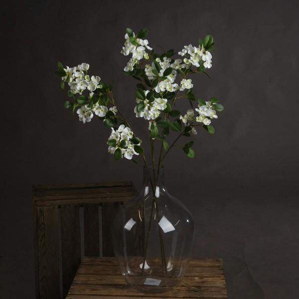 Wyld Haus Set of 3 Artificial Flowers White Spring Mock Orange Stems