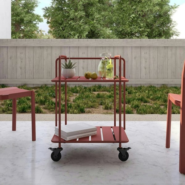 Dorel Home NG Penelope Outdoor Indoor Cart Persimmon