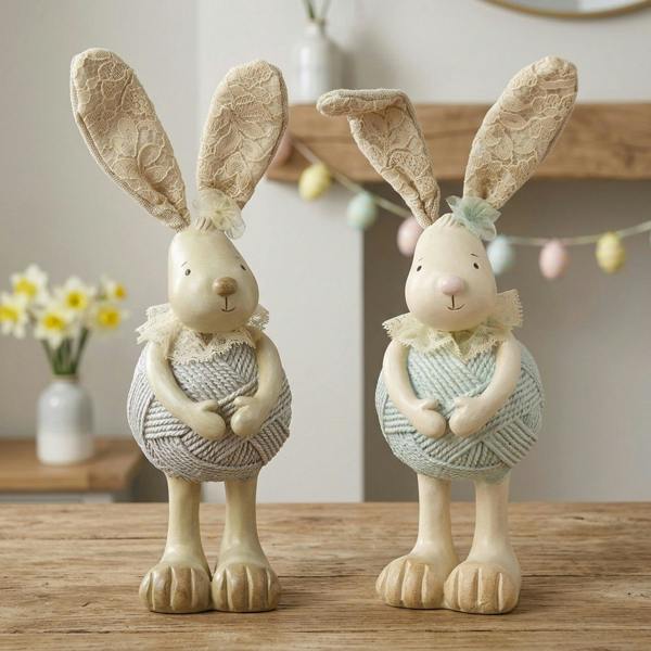 Garden Greatness Springtime Duo Standing Rabbit Ornament