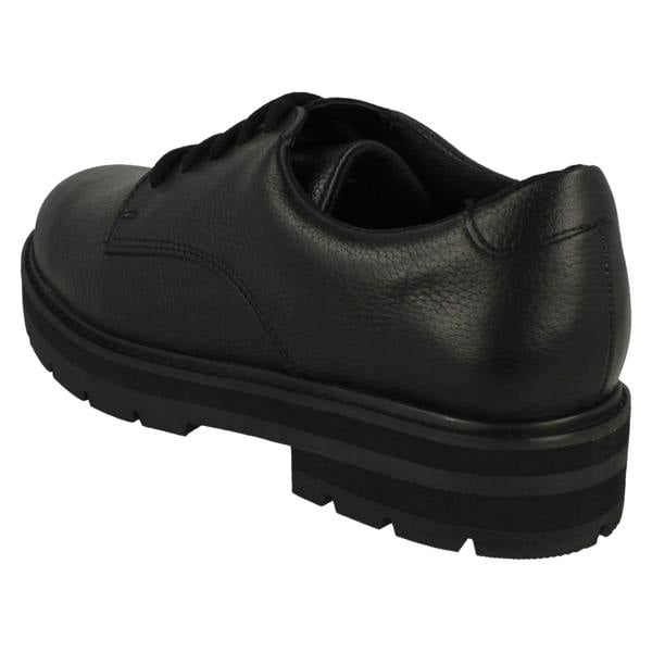 Clarks Girls Clarks Chunky Lace Up School Shoes Prague Lace
