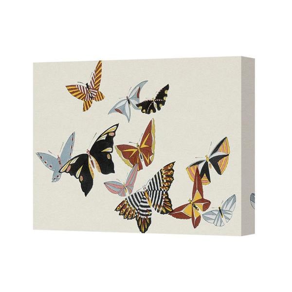 Benjamin Tate Design Colorful Butterfly Canvas Wall Art 4147 Home Decor