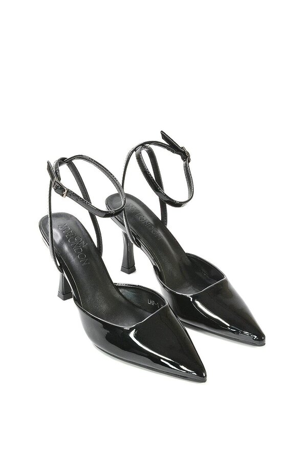 XY LONDON Pointed Toe Stiletto Heels With Ankle Strap