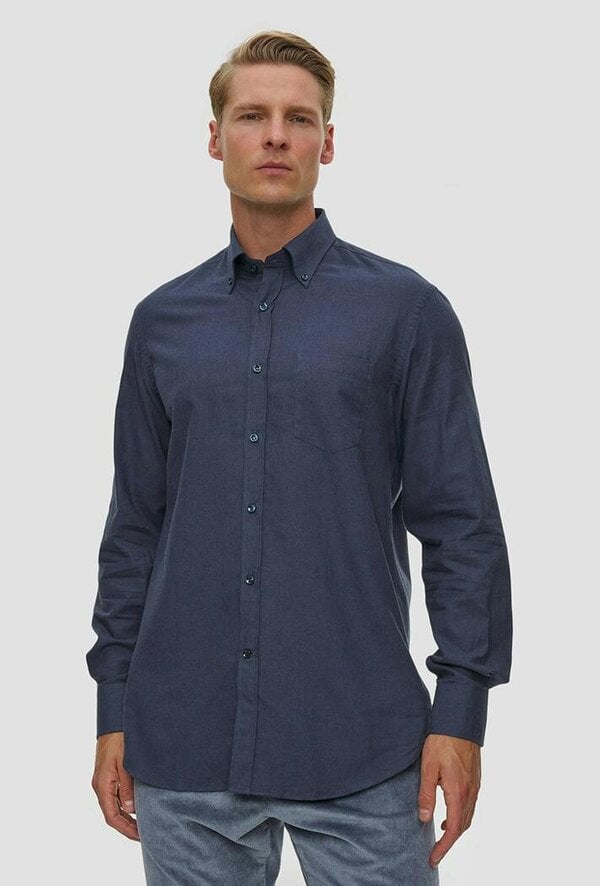 Paul & Shark Cotton Flannel Shirt - Navy