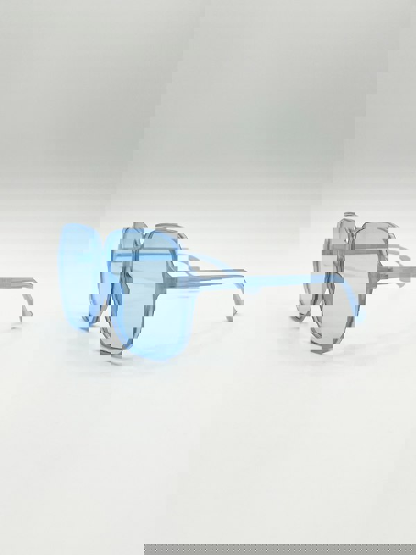 SVNX Granny Vintage Style Lightweight  Frame Sunglasses in Blue