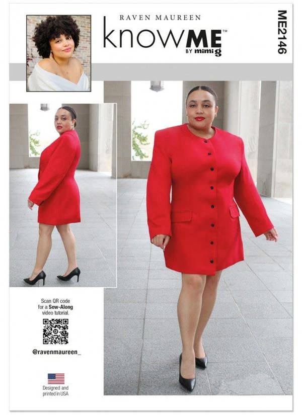 Know Me Sewing Pattern 2146, Dresses for Women, D6 (10-12-14-16-18-20) - Intermediate
