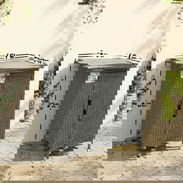 Rattan Gas Fire Pit Table