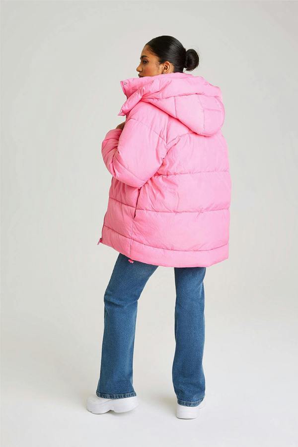 Urban Bliss Bright Pink Puffer Jacket