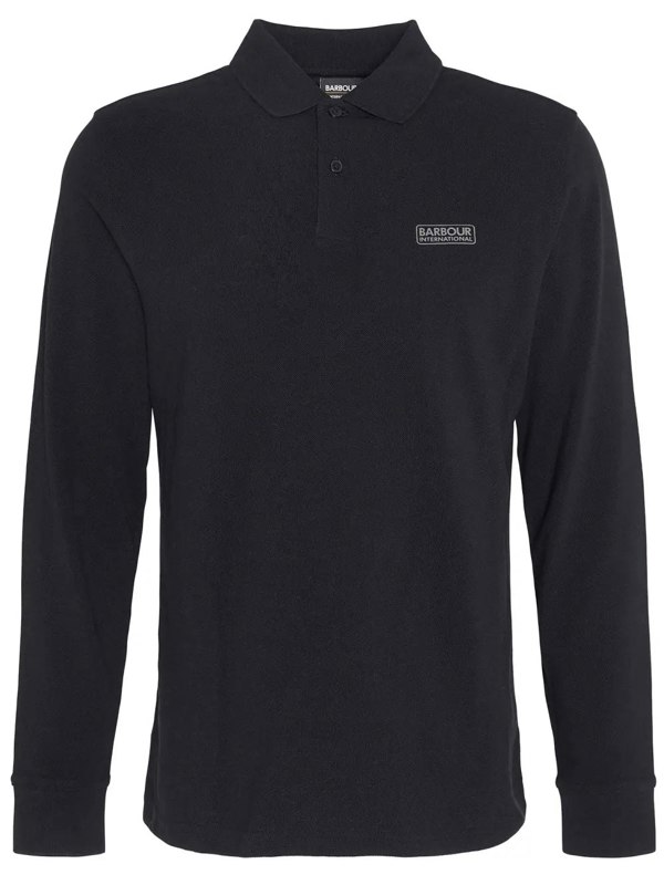 BARBOUR INTERNATIONAL Long Sleeve Polo - Black/ Pewter