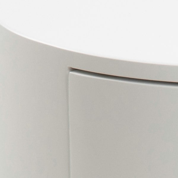 Furniture To Go Polo Round Bedside Table in White and Black