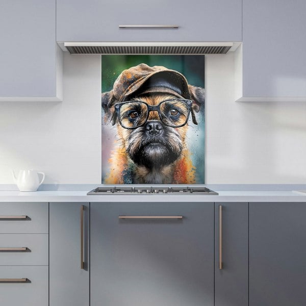 Warren Reed - Designer Border Terrier Dog Splashart Kitchen Splashback