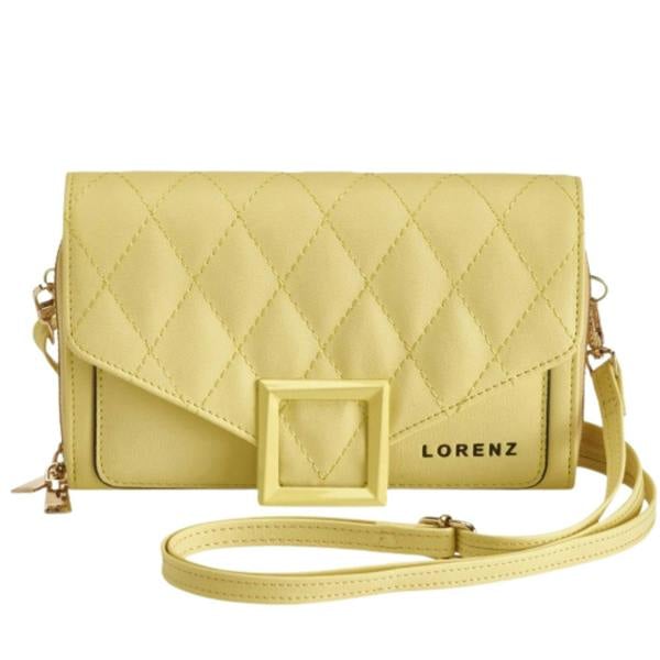 Lorenz Quilted Crossbody Purse Bag with Detachable Strap