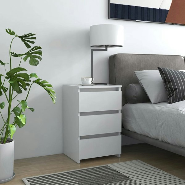 Berkfield Bed Cabinets 2 pcs White 40x35x62.5 cm Engineered Wood