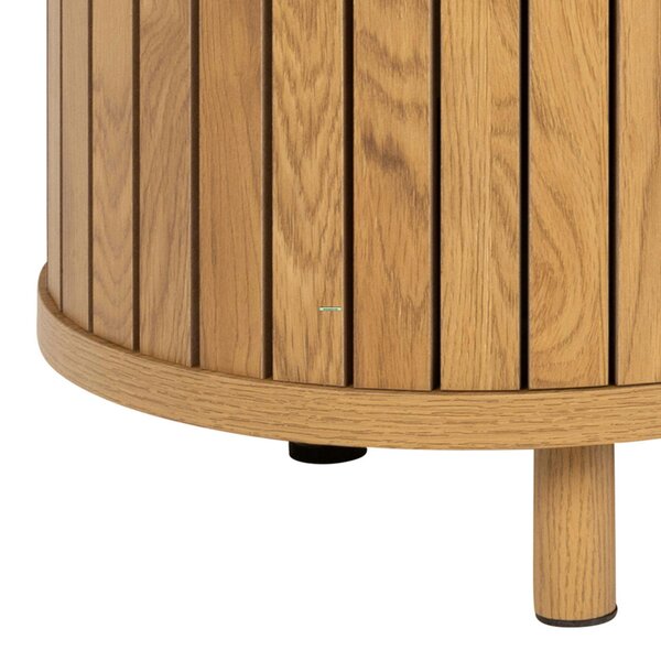 Wyld Haus Bramblewig 2 Door Oak Wood Sideboard Slat Design
