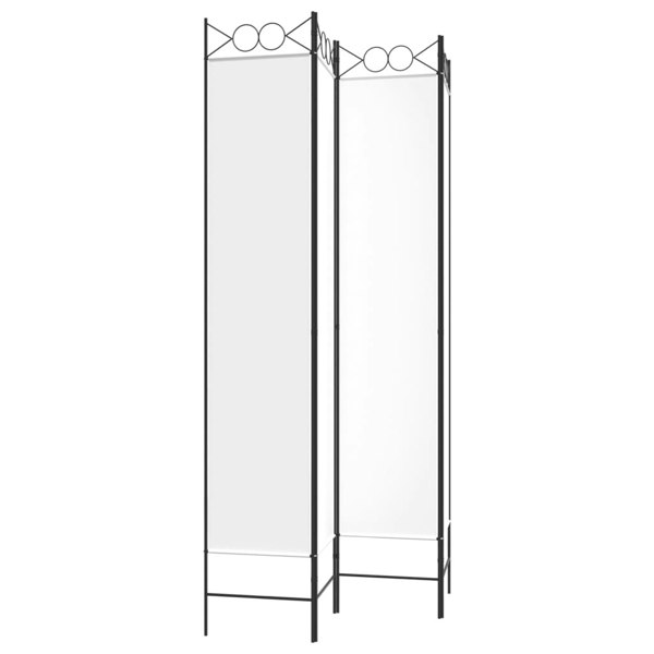 Berkfield 4-Panel Room Divider White 160x220 cm Fabric