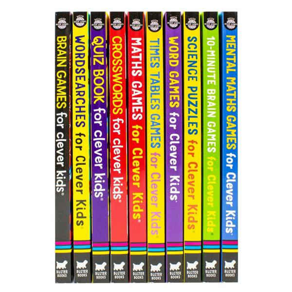 Brain Games 10 Books Collection Set for Clever Kids – Mental Maths, Science Puzzles & Educational Brain Training Collection