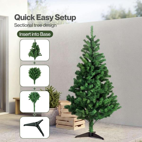 Santaco Christmas Tree 180Cm Artificial Xmas Spruce 483 PVC Stand Indoor Green