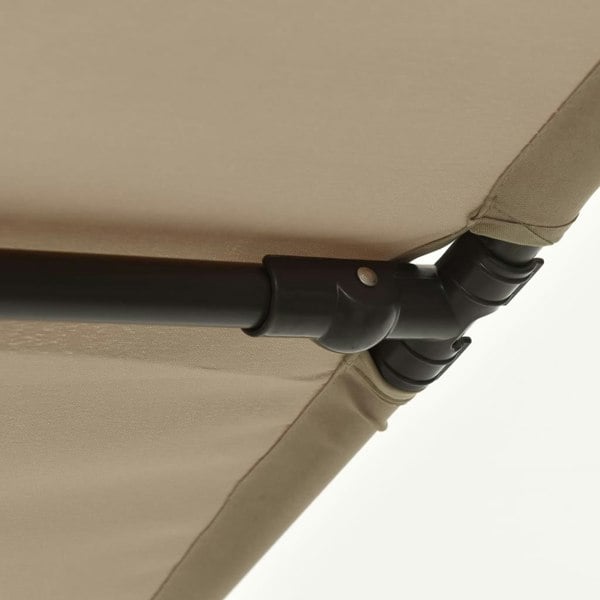 Berkfield Outdoor Parasol with Aluminium Pole 180x110 cm Taupe