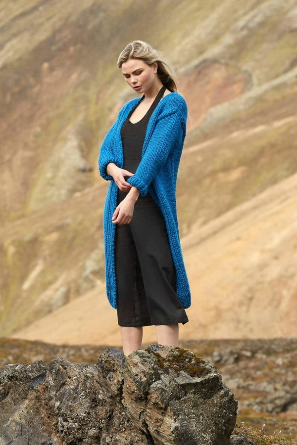 Bo Carter Hand Knitted Lena Cardigan - Teal