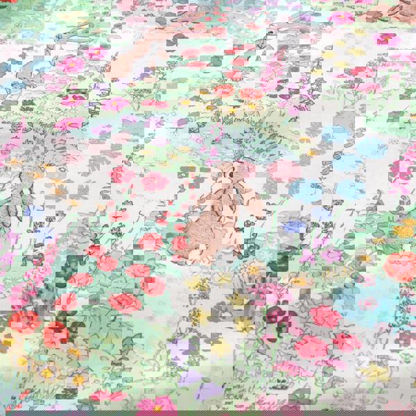 Belle & Boo Meadow Bunnies Reversible Cotton Duvet Cover Set Blue