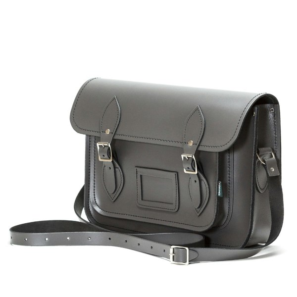 Graphite Leather Satchel - Satchel - Zatchels