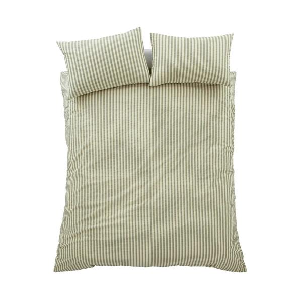Pineapple Elephant Cotton Rich Woven Stripe Green Duvet Cover Set