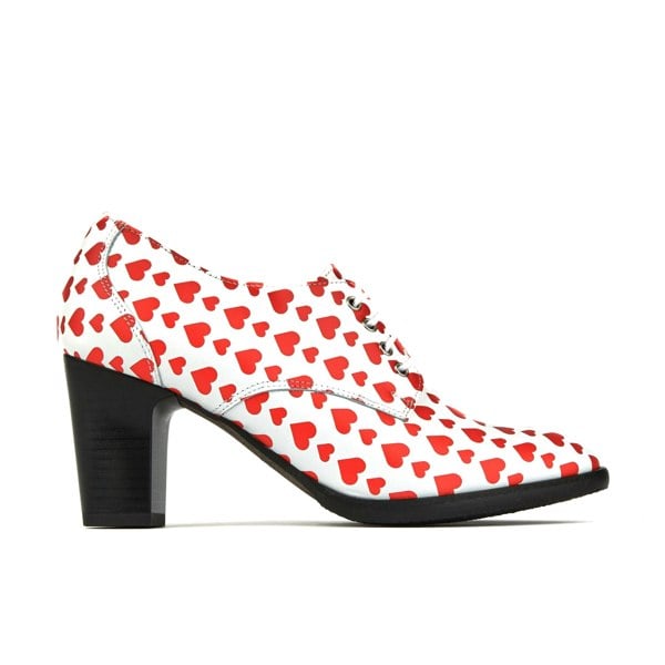 Embassy London Roulette - Love Struck - Women's 3 inch block heel oxford pump in heart shape print