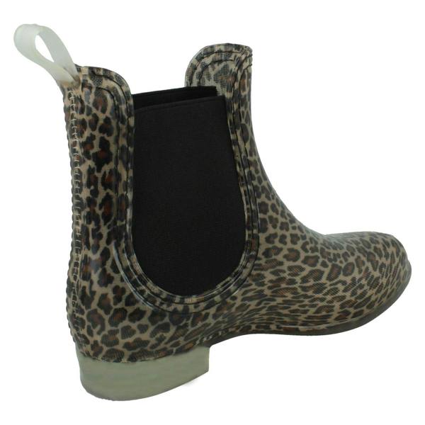 Spot On Girls Spot On Leopard Print Ankle Welly X1263#G