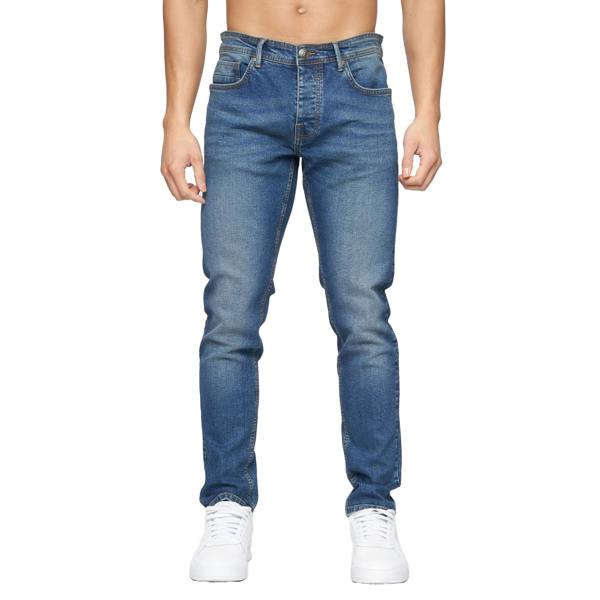 Crosshatch Mens Buraca Slim Jeans - Stone Wash - 