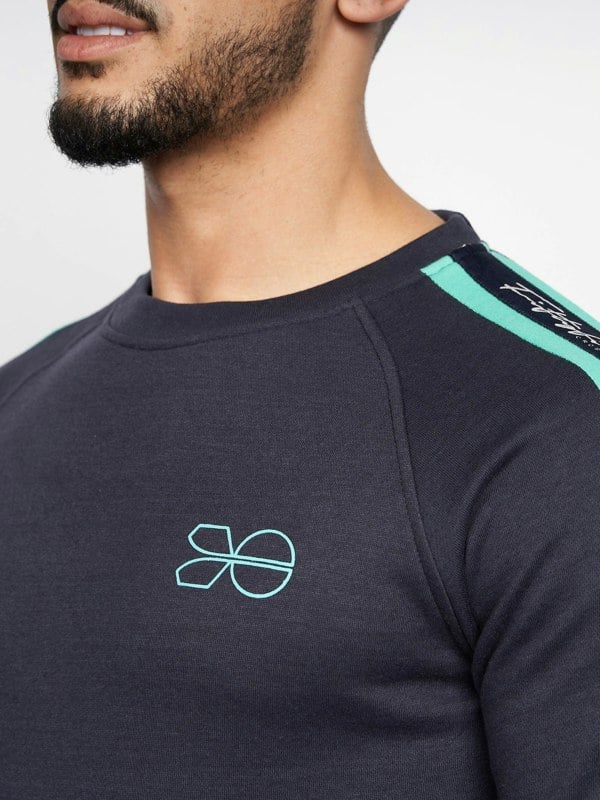 Crosshatch Grassmeere Crew Sweat Navy