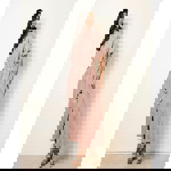 Blue Vanilla Floral Cutwork Embroidery Dress